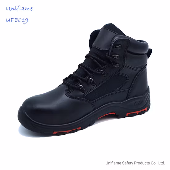 High Quality Working Men&prime; S Protection Midsole Plate PU Rubber Sole Genuine Leather Rig Steel Toe Cap for Men Oil Field Work Boots Safety Shoes